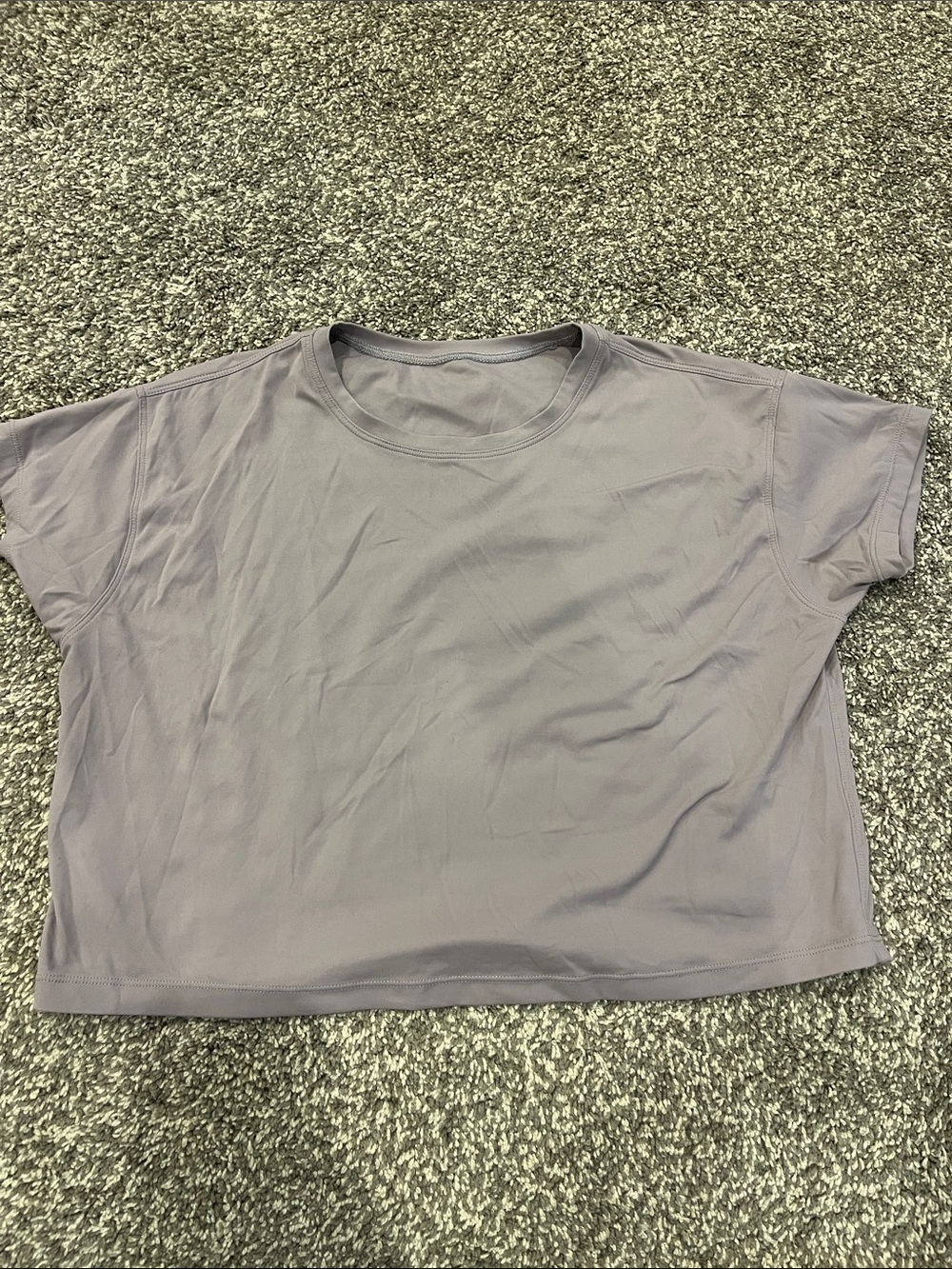 Bare Activewear Crop Tee in Lavender